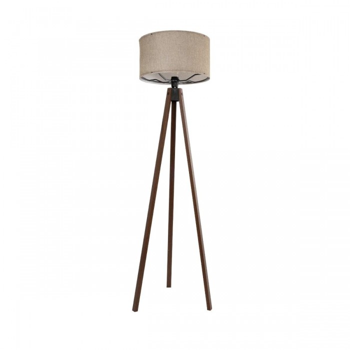 GLOBOSTAR® SAGA 204-0039 Μοντέρνο Επιδαπέδιο Φωτιστικό με Ντουί 1 x E27 AC 220-240V IP20 - Καφέ & Μπεζ - Μ38 x Π38 x Υ140cm