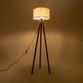 GLOBOSTAR® SAGA 204-0039 Μοντέρνο Επιδαπέδιο Φωτιστικό με Ντουί 1 x E27 AC 220-240V IP20 - Καφέ & Μπεζ - Μ38 x Π38 x Υ140cm