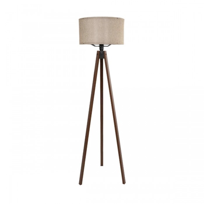 GLOBOSTAR® SAGA 204-0039 Μοντέρνο Επιδαπέδιο Φωτιστικό με Ντουί 1 x E27 AC 220-240V IP20 - Καφέ & Μπεζ - Μ38 x Π38 x Υ140cm