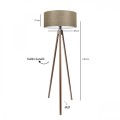 GLOBOSTAR® SAGA 204-0039 Μοντέρνο Επιδαπέδιο Φωτιστικό με Ντουί 1 x E27 AC 220-240V IP20 - Καφέ & Μπεζ - Μ38 x Π38 x Υ140cm