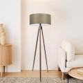 GLOBOSTAR® SAGA 204-0039 Μοντέρνο Επιδαπέδιο Φωτιστικό με Ντουί 1 x E27 AC 220-240V IP20 - Καφέ & Μπεζ - Μ38 x Π38 x Υ140cm