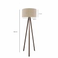 GLOBOSTAR® SAGA 204-0040 Μοντέρνο Επιδαπέδιο Φωτιστικό με Ντουί 1 x E27 AC 220-240V IP20 - Καφέ & Μπεζ - Μ38 x Π38 x Υ140cm