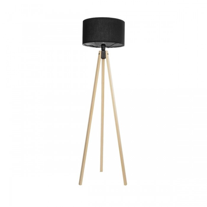 GLOBOSTAR® SAGA 204-0041 Μοντέρνο Επιδαπέδιο Φωτιστικό με Ντουί 1 x E27 AC 220-240V IP20 - Μπεζ & Μαύρο - Μ38 x Π38 x Υ140cm