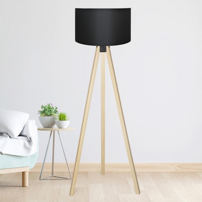 GLOBOSTAR® SAGA 204-0041 Μοντέρνο Επιδαπέδιο Φωτιστικό με Ντουί 1 x E27 AC 220-240V IP20 - Μπεζ & Μαύρο - Μ38 x Π38 x Υ140cm GLOBOSTAR® SAGA 204-0041 Μοντέρνο Επιδαπέδιο Φωτιστικό με Ντουί 1 x E27 AC 220-240V IP20 - Μπεζ & Μαύρο - Μ38 x Π38 x Υ140cm