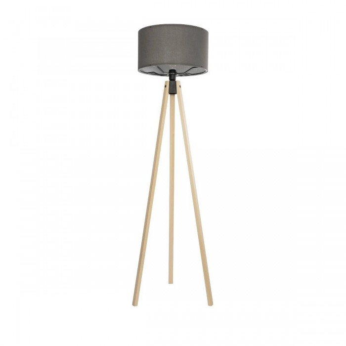 GLOBOSTAR® SAGA 204-0044 Μοντέρνο Επιδαπέδιο Φωτιστικό με Ντουί 1 x E27 AC 220-240V IP20 - Μπεζ & Γκρι - Μ38 x Π38 x Υ140cm