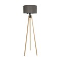 GLOBOSTAR® SAGA 204-0044 Μοντέρνο Επιδαπέδιο Φωτιστικό με Ντουί 1 x E27 AC 220-240V IP20 - Μπεζ & Γκρι - Μ38 x Π38 x Υ140cm
