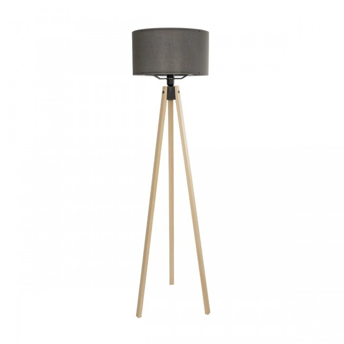 GLOBOSTAR® SAGA 204-0044 Μοντέρνο Επιδαπέδιο Φωτιστικό με Ντουί 1 x E27 AC 220-240V IP20 - Μπεζ & Γκρι - Μ38 x Π38 x Υ140cm