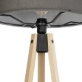 GLOBOSTAR® SAGA 204-0044 Μοντέρνο Επιδαπέδιο Φωτιστικό με Ντουί 1 x E27 AC 220-240V IP20 - Μπεζ & Γκρι - Μ38 x Π38 x Υ140cm