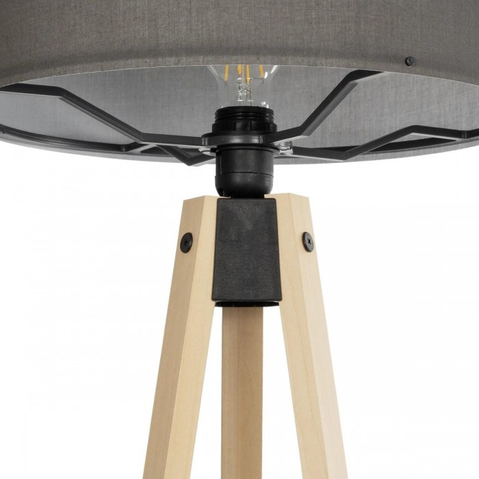 GLOBOSTAR® SAGA 204-0044 Μοντέρνο Επιδαπέδιο Φωτιστικό με Ντουί 1 x E27 AC 220-240V IP20 - Μπεζ & Γκρι - Μ38 x Π38 x Υ140cm