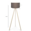 GLOBOSTAR® SAGA 204-0044 Μοντέρνο Επιδαπέδιο Φωτιστικό με Ντουί 1 x E27 AC 220-240V IP20 - Μπεζ & Γκρι - Μ38 x Π38 x Υ140cm