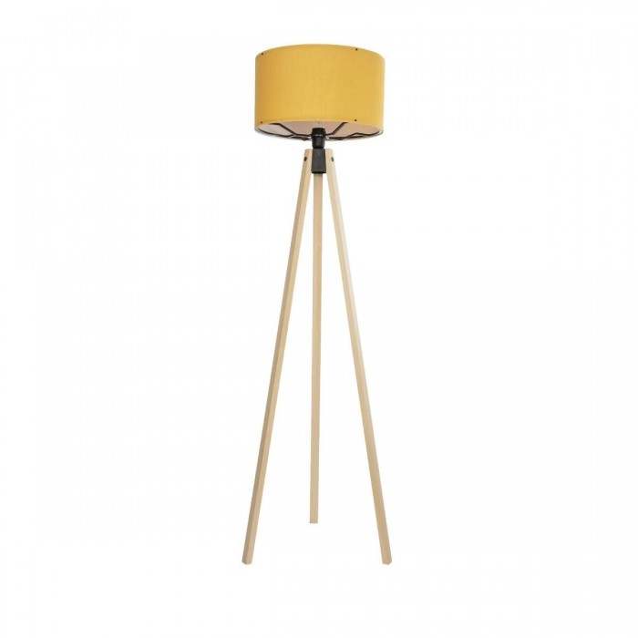 GLOBOSTAR® SAGA 204-0045 Μοντέρνο Επιδαπέδιο Φωτιστικό με Ντουί 1 x E27 AC 220-240V IP20 - Μπεζ & Κίτρινο - Μ38 x Π38 x Υ140cm