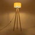 GLOBOSTAR® SAGA 204-0045 Μοντέρνο Επιδαπέδιο Φωτιστικό με Ντουί 1 x E27 AC 220-240V IP20 - Μπεζ & Κίτρινο - Μ38 x Π38 x Υ140cm