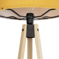 GLOBOSTAR® SAGA 204-0045 Μοντέρνο Επιδαπέδιο Φωτιστικό με Ντουί 1 x E27 AC 220-240V IP20 - Μπεζ & Κίτρινο - Μ38 x Π38 x Υ140cm