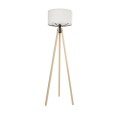 GLOBOSTAR® SAGA 204-0046 Μοντέρνο Επιδαπέδιο Φωτιστικό με Ντουί 1 x E27 AC 220-240V IP20 - Μπεζ & Λευκό - Μ38 x Π38 x Υ140cm