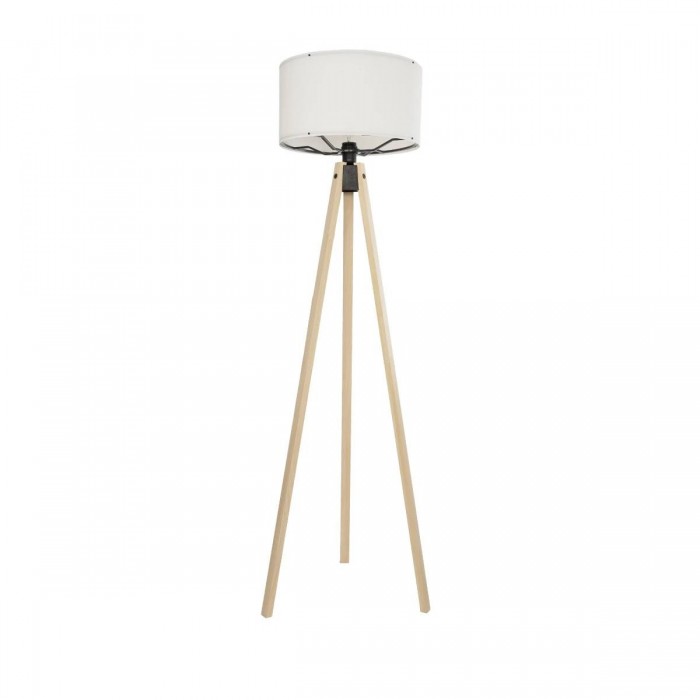 GLOBOSTAR® SAGA 204-0046 Μοντέρνο Επιδαπέδιο Φωτιστικό με Ντουί 1 x E27 AC 220-240V IP20 - Μπεζ & Λευκό - Μ38 x Π38 x Υ140cm