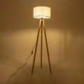 GLOBOSTAR® SAGA 204-0046 Μοντέρνο Επιδαπέδιο Φωτιστικό με Ντουί 1 x E27 AC 220-240V IP20 - Μπεζ & Λευκό - Μ38 x Π38 x Υ140cm