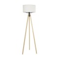 GLOBOSTAR® SAGA 204-0046 Μοντέρνο Επιδαπέδιο Φωτιστικό με Ντουί 1 x E27 AC 220-240V IP20 - Μπεζ & Λευκό - Μ38 x Π38 x Υ140cm