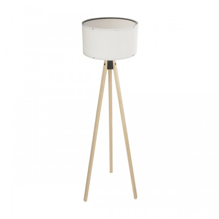 GLOBOSTAR® SAGA 204-0046 Μοντέρνο Επιδαπέδιο Φωτιστικό με Ντουί 1 x E27 AC 220-240V IP20 - Μπεζ & Λευκό - Μ38 x Π38 x Υ140cm