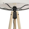 GLOBOSTAR® SAGA 204-0046 Μοντέρνο Επιδαπέδιο Φωτιστικό με Ντουί 1 x E27 AC 220-240V IP20 - Μπεζ & Λευκό - Μ38 x Π38 x Υ140cm