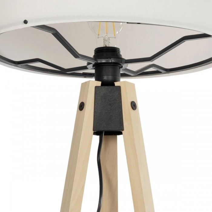 GLOBOSTAR® SAGA 204-0046 Μοντέρνο Επιδαπέδιο Φωτιστικό με Ντουί 1 x E27 AC 220-240V IP20 - Μπεζ & Λευκό - Μ38 x Π38 x Υ140cm