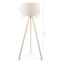 GLOBOSTAR® SAGA 204-0046 Μοντέρνο Επιδαπέδιο Φωτιστικό με Ντουί 1 x E27 AC 220-240V IP20 - Μπεζ & Λευκό - Μ38 x Π38 x Υ140cm