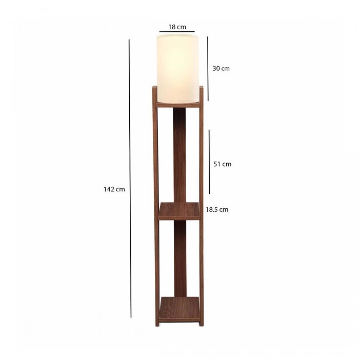 GLOBOSTAR® VENTORA 204-0125 Μοντέρνο Επιδαπέδιο Φωτιστικό με Ντουί 1 x E27 AC 220-240V IP20 - Καφέ & Μπεζ - Μ20 x Π20 x Υ142cm GLOBOSTAR® VENTORA 204-0125 Μοντέρνο Επιδαπέδιο Φωτιστικό με Ντουί 1 x E27 AC 220-240V IP20 - Καφέ & Μπεζ - Μ20 x Π20 x Υ142cm