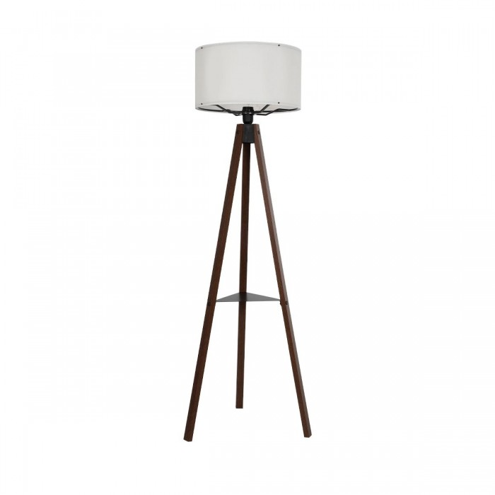 GLOBOSTAR® SHELF 204-0129 Μοντέρνο Επιδαπέδιο Φωτιστικό με Ντουί 1 x E27 AC 220-240V IP20 - Καφέ & Μπεζ - Μ45 x Π45 x Υ135cm