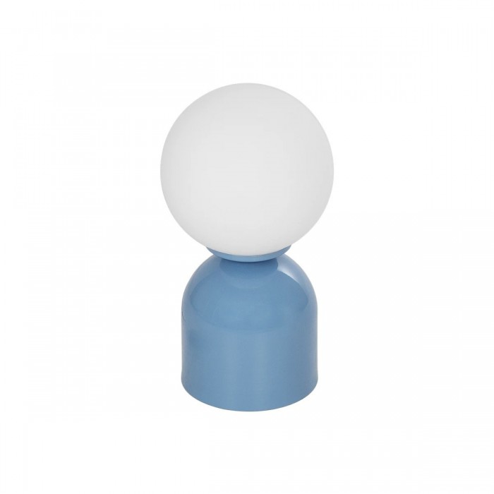 GLOBOSTAR® MAGIC 204-0133 Μοντέρνο Επιτραπέζιο Φωτιστικό Πορτατίφ με Ντουί 1 x E14 AC 220-240V IP20 - Μπλε & Λευκό - Μ15 x Π15 x Υ28cm GLOBOSTAR® MAGIC 204-0133 Μοντέρνο Επιτραπέζιο Φωτιστικό Πορτατίφ με Ντουί 1 x E14 AC 220-240V IP20 - Μπλε & Λευκό - Μ15 x Π15 x Υ28cm