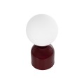 GLOBOSTAR® MAGIC 204-0135 Μοντέρνο Επιτραπέζιο Φωτιστικό Πορτατίφ με Ντουί 1 x E14 AC 220-240V IP20 - Κόκκινο & Λευκό - Μ15 x Π15 x Υ28cm