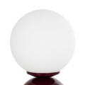 GLOBOSTAR® MAGIC 204-0135 Μοντέρνο Επιτραπέζιο Φωτιστικό Πορτατίφ με Ντουί 1 x E14 AC 220-240V IP20 - Κόκκινο & Λευκό - Μ15 x Π15 x Υ28cm