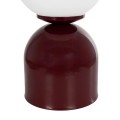 GLOBOSTAR® MAGIC 204-0135 Μοντέρνο Επιτραπέζιο Φωτιστικό Πορτατίφ με Ντουί 1 x E14 AC 220-240V IP20 - Κόκκινο & Λευκό - Μ15 x Π15 x Υ28cm