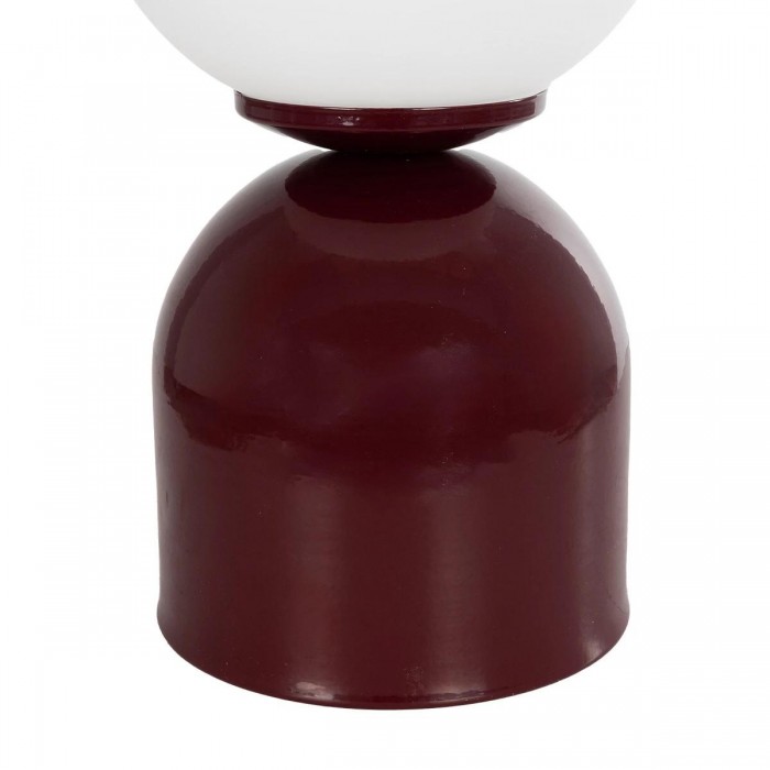 GLOBOSTAR® MAGIC 204-0135 Μοντέρνο Επιτραπέζιο Φωτιστικό Πορτατίφ με Ντουί 1 x E14 AC 220-240V IP20 - Κόκκινο & Λευκό - Μ15 x Π15 x Υ28cm