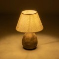 GLOBOSTAR® LISBON 204-0150 Vintage Επιτραπέζιο Φωτιστικό Πορτατίφ με Ντουί 1 x E27 AC 220-240V IP20 - Καφέ & Μπεζ - Μ22 x Π22 x Υ30cm