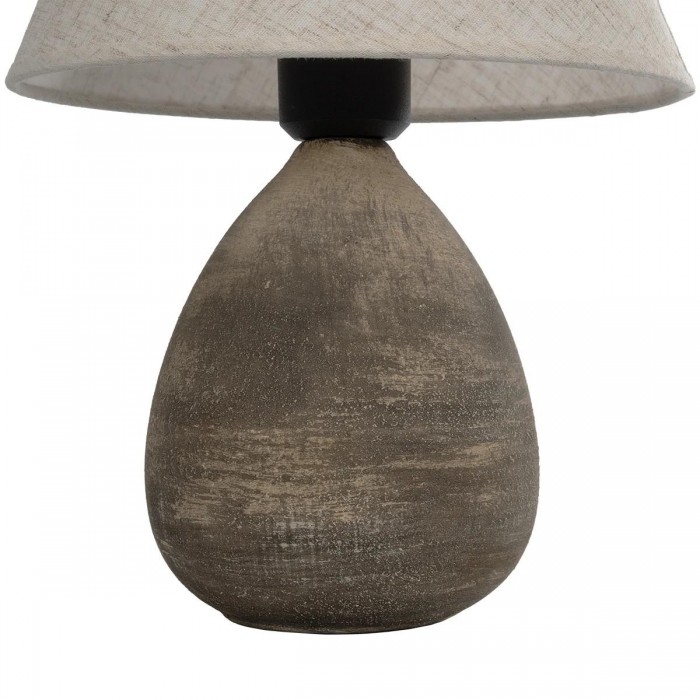 GLOBOSTAR® LISBON 204-0150 Vintage Επιτραπέζιο Φωτιστικό Πορτατίφ με Ντουί 1 x E27 AC 220-240V IP20 - Καφέ & Μπεζ - Μ22 x Π22 x Υ30cm