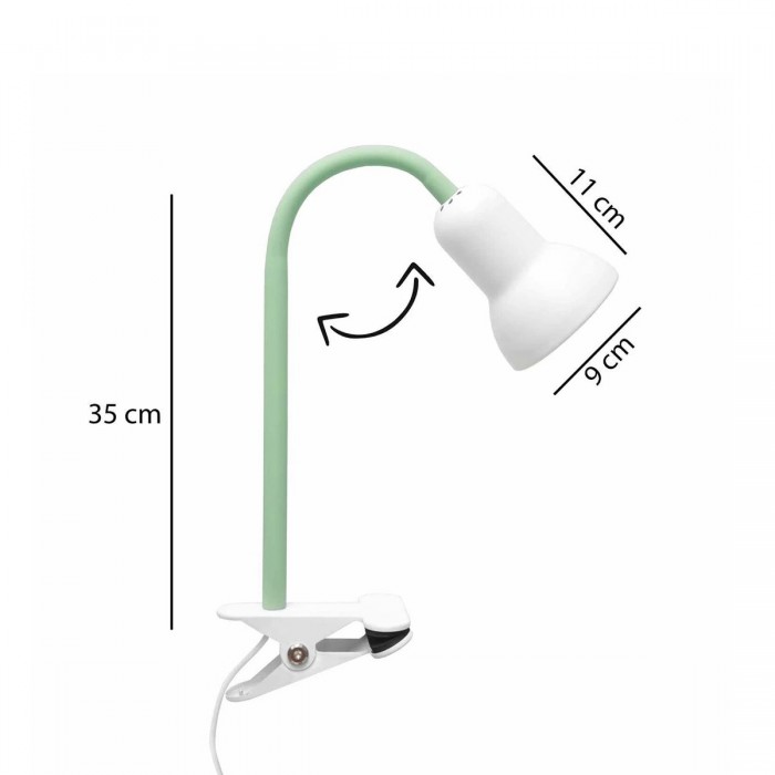 GLOBOSTAR® TAVOLO 204-0153 Παιδικό Επιτραπέζιο Φωτιστικό Πορτατίφ με Ντουί 1 x E14 AC 220-240V IP20 - Πράσινο & Λευκό - Μ11 x Π9 x Υ35cm GLOBOSTAR® TAVOLO 204-0153 Παιδικό Επιτραπέζιο Φωτιστικό Πορτατίφ με Ντουί 1 x E14 AC 220-240V IP20 - Πράσινο & Λευκό - Μ11 x Π9 x Υ35cm