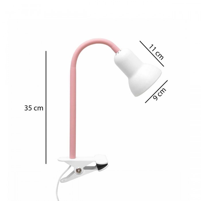 GLOBOSTAR® TAVOLO 204-0154 Παιδικό Επιτραπέζιο Φωτιστικό Πορτατίφ με Ντουί 1 x E14 AC 220-240V IP20 - Ροζ & Λευκό - Μ11 x Π9 x Υ35cm GLOBOSTAR® TAVOLO 204-0154 Παιδικό Επιτραπέζιο Φωτιστικό Πορτατίφ με Ντουί 1 x E14 AC 220-240V IP20 - Ροζ & Λευκό - Μ11 x Π9 x Υ35cm