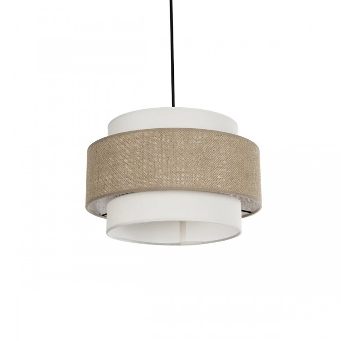 GLOBOSTAR® SOHO 204-0172 Μοντέρνο Κρεμαστό Φωτιστικό Οροφής με Ντουί 1 x E27 AC 220-240V IP20 - Καφέ & Μπεζ - Μ30 x Π30 x Υ20cm