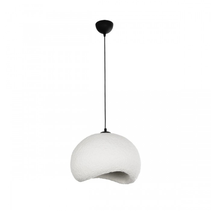 GLOBOSTAR® STONE 204-0176 Μοντέρνο Κρεμαστό Φωτιστικό Οροφής με Ντουί 1 x E27 AC 220-240V IP20 - Λευκό - Μ31.5 x Π35 x Υ26cm