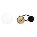 GLOBOSTAR® GLOBIDIO 204-0195 Μοντέρνο Κρεμαστό Φωτιστικό Οροφής με Ντουί 1 x E27 AC 220-240V IP20 - Χρύσο & Λευκό - Μ15 x Π15 x Υ15cm