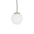 GLOBOSTAR® GLOBIDIO 204-0195 Μοντέρνο Κρεμαστό Φωτιστικό Οροφής με Ντουί 1 x E27 AC 220-240V IP20 - Χρύσο & Λευκό - Μ15 x Π15 x Υ15cm