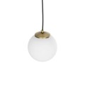 GLOBOSTAR® GLOBIDIO 204-0195 Μοντέρνο Κρεμαστό Φωτιστικό Οροφής με Ντουί 1 x E27 AC 220-240V IP20 - Χρύσο & Λευκό - Μ15 x Π15 x Υ15cm