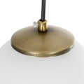 GLOBOSTAR® GLOBIDIO 204-0195 Μοντέρνο Κρεμαστό Φωτιστικό Οροφής με Ντουί 1 x E27 AC 220-240V IP20 - Χρύσο & Λευκό - Μ15 x Π15 x Υ15cm