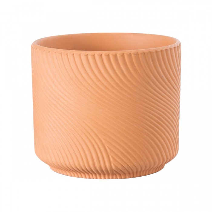 GloboStar® Artificial Garden ASTYPALAIA 20451 Πήλινο Κεραμικό Κασπώ Γλάστρα - Flower Pot Κεραμιδί Φ18cm x Υ16cm