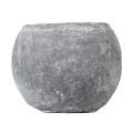 GloboStar® Artificial Garden ALONISSOS 20458 Τσιμεντένιο Κασπώ Γλάστρα - Flower Pot Γκρι Φ18.5cm x Υ14.5cm