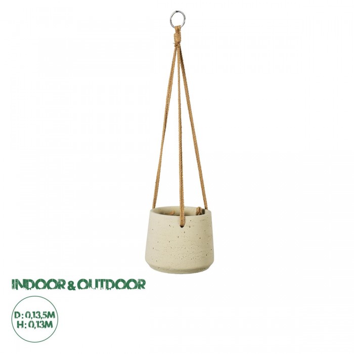 GloboStar® Artificial Garden DONOUSA 20465 Κρεμαστό Πήλινο Κεραμικό Κασπώ Γλάστρα - Flower Pot Μπεζ Φ13.5cm x Υ13cm GloboStar® Artificial Garden DONOUSA 20465 Κρεμαστό Πήλινο Κεραμικό Κασπώ Γλάστρα - Flower Pot Μπεζ Φ13.5cm x Υ13cm