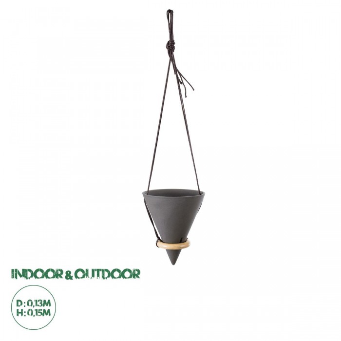 GloboStar® Artificial Garden AIGINA 20466 Κρεμαστό Πήλινο Κεραμικό Κασπώ Γλάστρα - Flower Pot Μαύρο Φ13cm x Υ15cm GloboStar® Artificial Garden AIGINA 20466 Κρεμαστό Πήλινο Κεραμικό Κασπώ Γλάστρα - Flower Pot Μαύρο Φ13cm x Υ15cm
