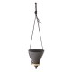 GloboStar® Artificial Garden AIGINA 20466 Κρεμαστό Πήλινο Κεραμικό Κασπώ Γλάστρα - Flower Pot Μαύρο Φ13cm x Υ15cm GloboStar® Artificial Garden AIGINA 20466 Κρεμαστό Πήλινο Κεραμικό Κασπώ Γλάστρα - Flower Pot Μαύρο Φ13cm x Υ15cm