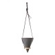 GloboStar® Artificial Garden AIGINA 20466 Κρεμαστό Πήλινο Κεραμικό Κασπώ Γλάστρα - Flower Pot Μαύρο Φ13cm x Υ15cm GloboStar® Artificial Garden AIGINA 20466 Κρεμαστό Πήλινο Κεραμικό Κασπώ Γλάστρα - Flower Pot Μαύρο Φ13cm x Υ15cm
