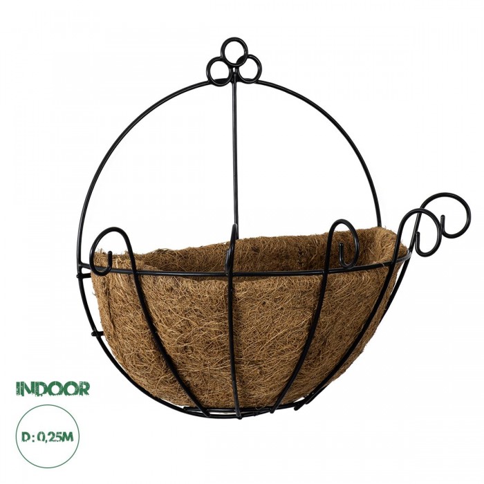 GloboStar® Artificial Garden KOUFONISIA 20482 Επιτοίχιο Κασπώ Γλάστρα - Flower Pot από Φλοιό Καρύδας Καφέ Φ25cm x Υ15cm GloboStar® Artificial Garden KOUFONISIA 20482 Επιτοίχιο Κασπώ Γλάστρα - Flower Pot από Φλοιό Καρύδας Καφέ Φ25cm x Υ15cm