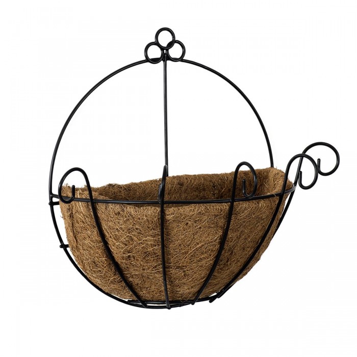 GloboStar® Artificial Garden KOUFONISIA 20482 Επιτοίχιο Κασπώ Γλάστρα - Flower Pot από Φλοιό Καρύδας Καφέ Φ25cm x Υ15cm GloboStar® Artificial Garden KOUFONISIA 20482 Επιτοίχιο Κασπώ Γλάστρα - Flower Pot από Φλοιό Καρύδας Καφέ Φ25cm x Υ15cm